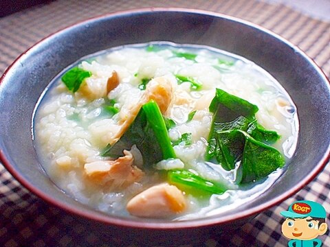 ダシで炊く♪鶏のササミお粥